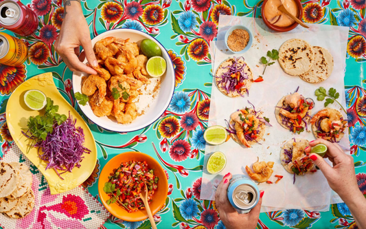 Zesty Shrimp Tacos with Creamy Slaw and Lime Crema