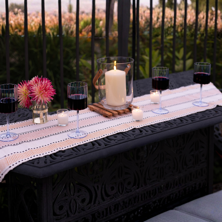Jeanne Fitz Scalloped Collection Wine Glass - Blue, Set of 4