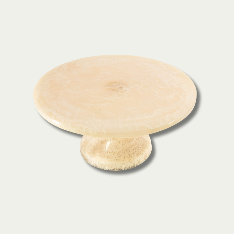 Jeanne Fitz Resin Collection Cake Stand - Cream
