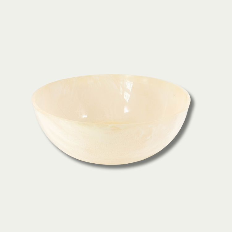 Jeanne Fitz Resin Collection Salad Bowl – Cream