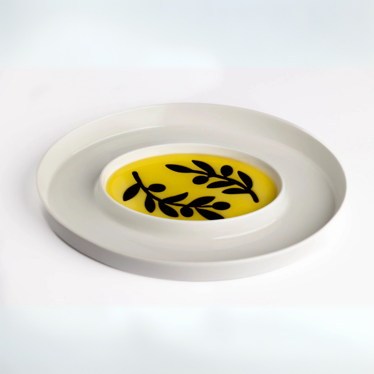 Jeanne Fitz Olive Oil & Vinegar Dipping Tray - Olive Branch