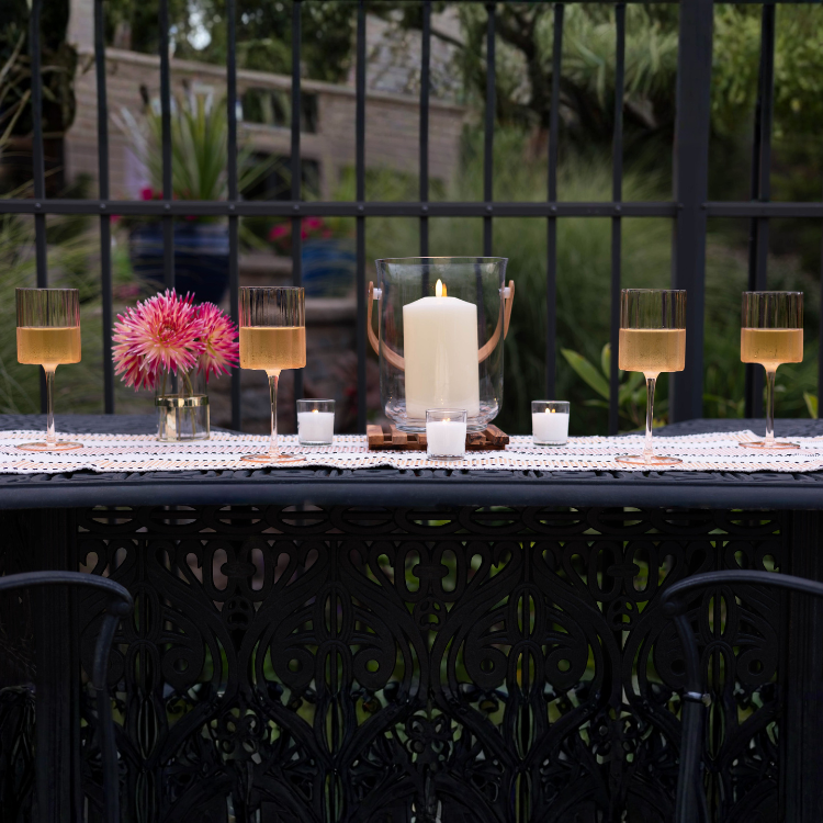 Jeanne Fitz Scalloped Collection Wine Glass - Amber, Set of 4