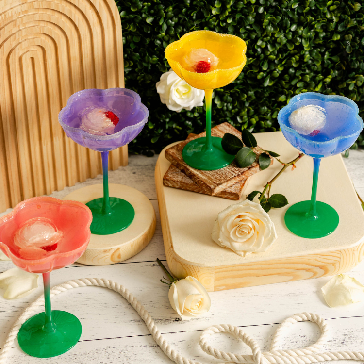 Jeanne Fitz Ombre Flower Coupes - Set of 4