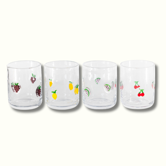Jeanne Fitz Fruit Icon Glasses - Set of 4