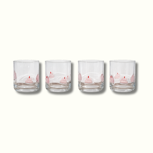 Jeanne Fitz Cake Icon Glasses -Set of 4