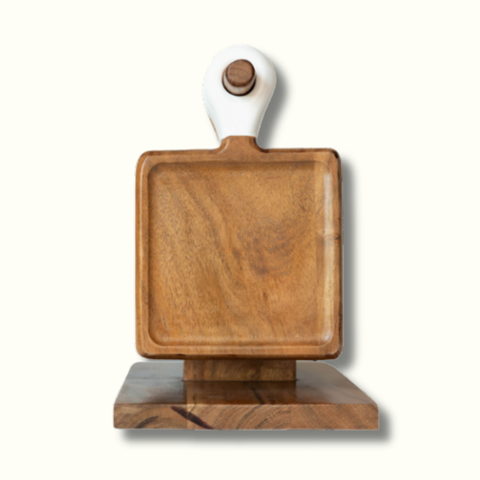 Jeanne Fitz Wood & White Collection Mini Charcuterie Boards - Set of 8