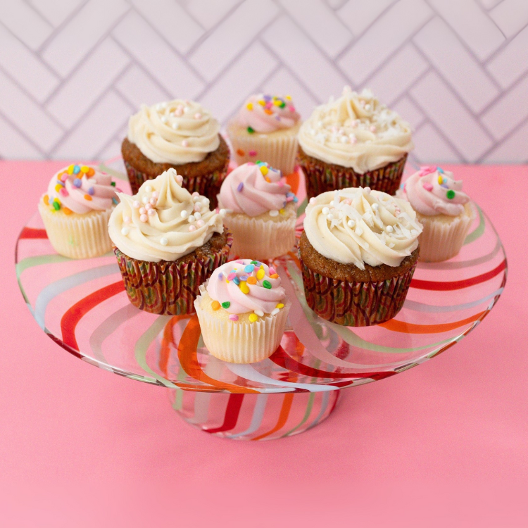 Jeanne Fitz Reversible Cake Stand and Chip and Dip Platter
