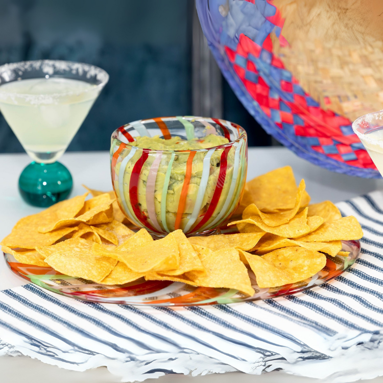 Jeanne Fitz Reversible Cake Stand and Chip and Dip Platter