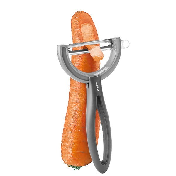 MoHA! Rotating Vegetable Peeler Culinary Tools and Gadgets Widgeteer Inc. Swedish cooking innovation vegetable peeler A REVERSO 45618 Karotte Grey 600x600 3799