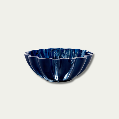Jeanne Fitz Resin Collection Scalloped Bowl - Blue