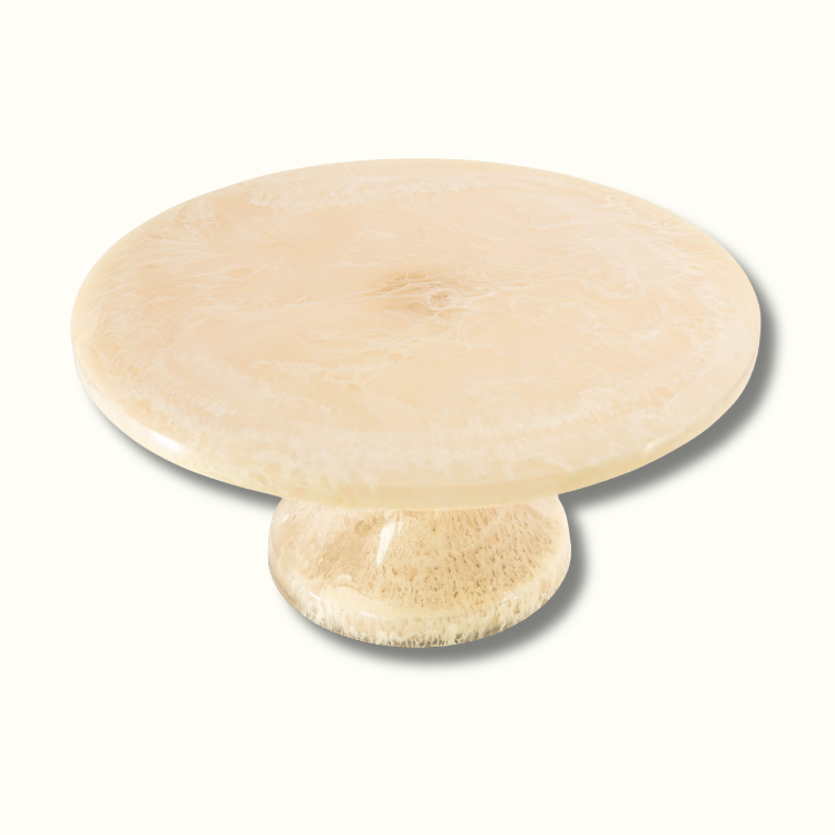 Jeanne Fitz Resin Collection Cake Stand - Cream