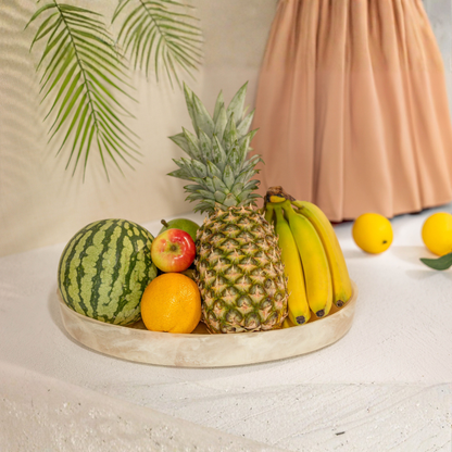 Jeanne Fitz Resin Collection Oval Bowl - Cream