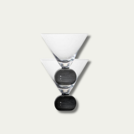 Byon Spice Martini Glass - Black, Set of 2