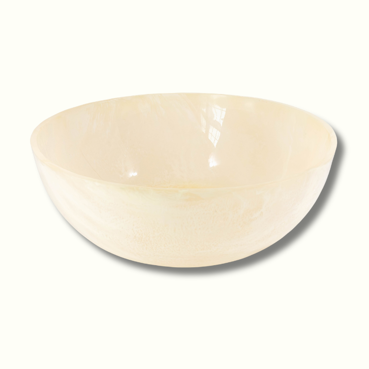 Jeanne Fitz Resin Collection Salad Bowl – Cream