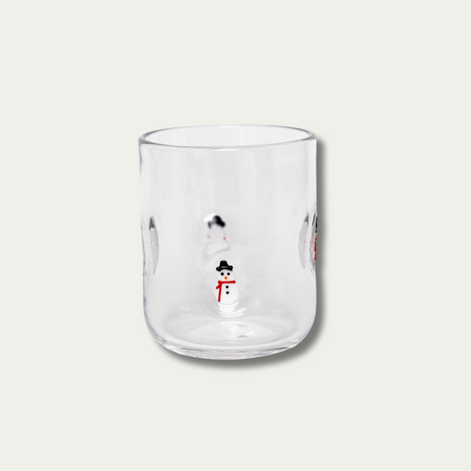 Jeanne Fitz Snowman Icon Glass, Set of 4