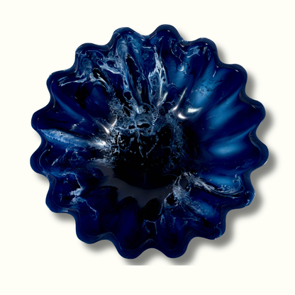 Jeanne Fitz Resin Collection Scalloped Bowl - Blue