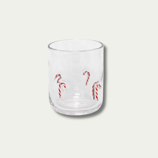 Jeanne Fitz Candy Cane Icon Glass, Set of 4