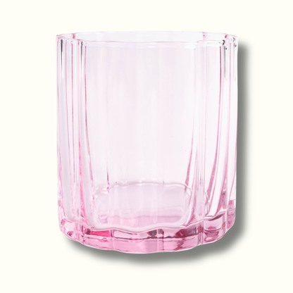 Jeanne Fitz Scalloped Collection Short Tumbler Glass - Blush, Set of 4