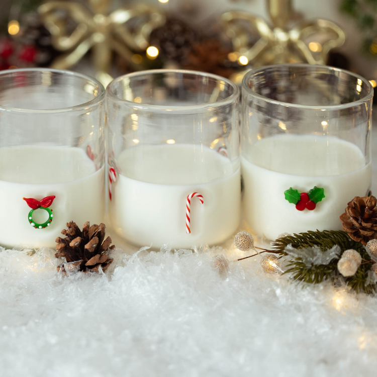Jeanne Fitz Holly Leaf Icon Glass, Set of 4