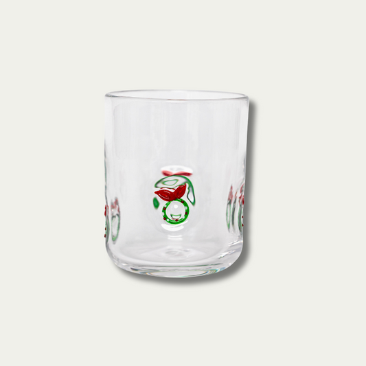 Jeanne Fitz Wreath Icon Glass, Set of 4