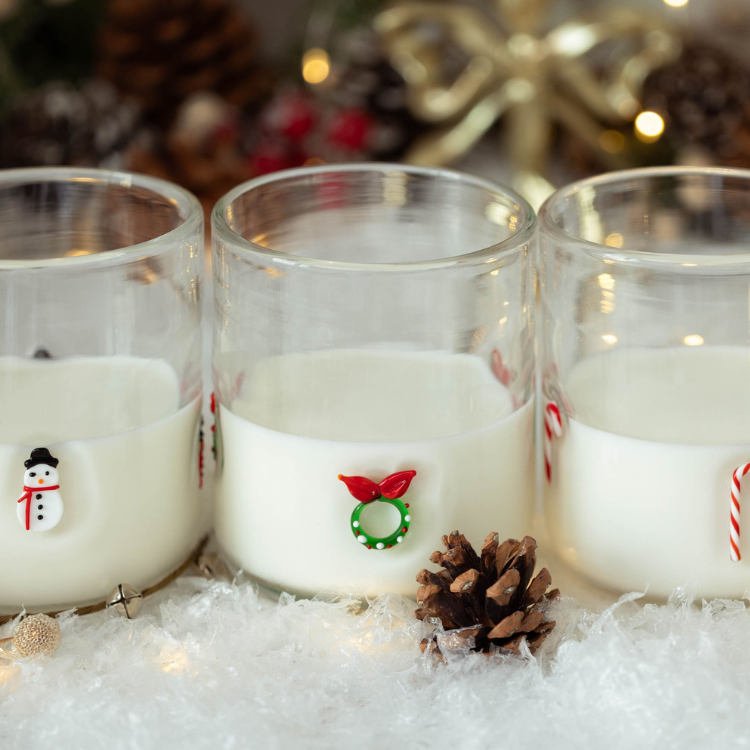 Jeanne Fitz Wreath Icon Glass, Set of 4