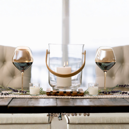 Jeanne Fitz Slant Collection Wine Glass - Gold, Set of 2