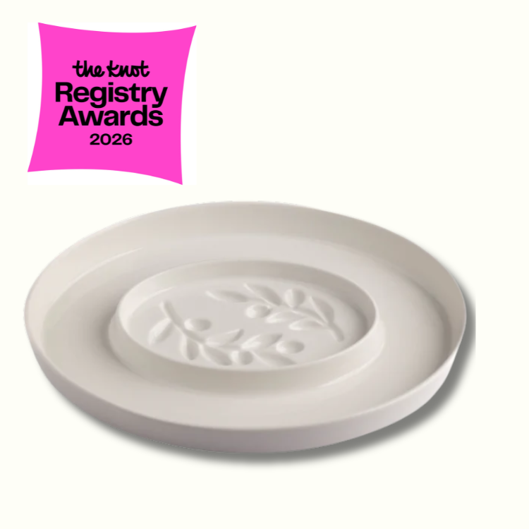 Jeanne Fitz Olive Oil & Vinegar Dipping Tray - Olive Branch