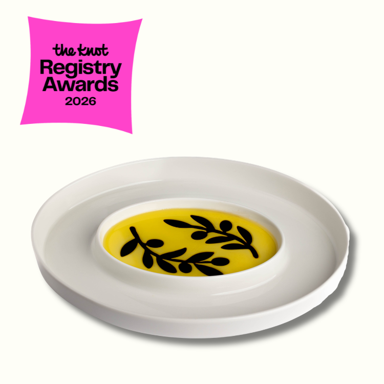 Jeanne Fitz Olive Oil & Vinegar Dipping Tray - Olive Branch