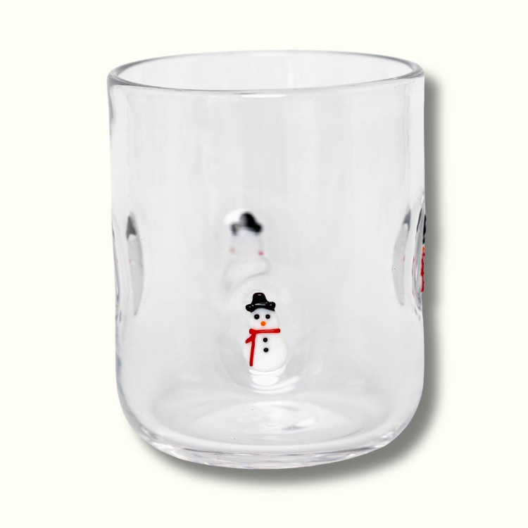 Jeanne Fitz Snowman Icon Glass, Set of 4