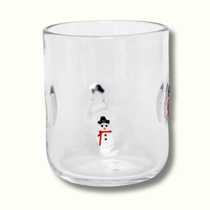 Jeanne Fitz Snowman Icon Glass, Set of 4