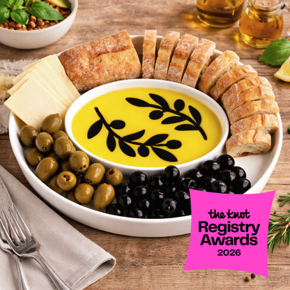 Jeanne Fitz Olive Oil & Vinegar Dipping Tray - Olive Branch