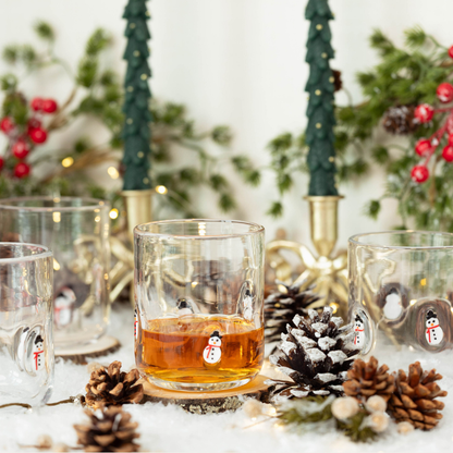 Jeanne Fitz Snowman Icon Glass, Set of 4