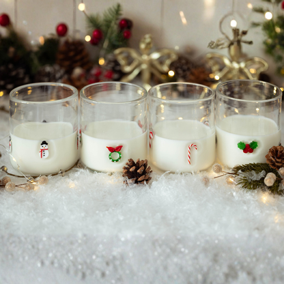 Jeanne Fitz Snowman Icon Glass, Set of 4