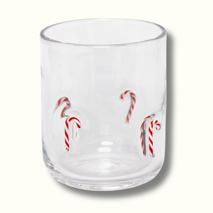 Jeanne Fitz Candy Cane Icon Glass, Set of 4