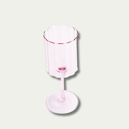 Jeanne Fitz Scalloped Collection Wine Glass - Pink, Set of 4
