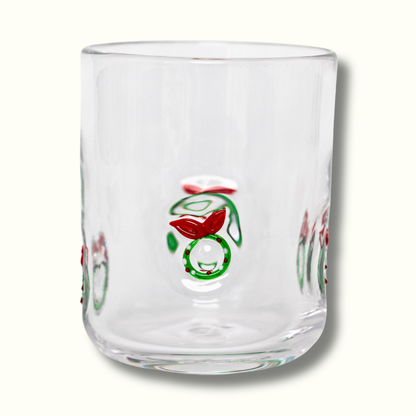 Jeanne Fitz Wreath Icon Glass, Set of 4