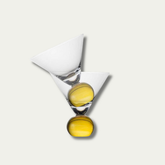 Byon Spice Martini Glass - Yellow, Set of 2