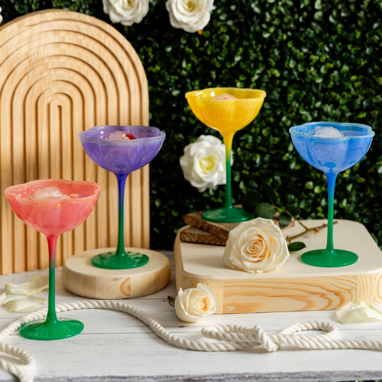 Jeanne Fitz Ombre Flower Coupes - Set of 4