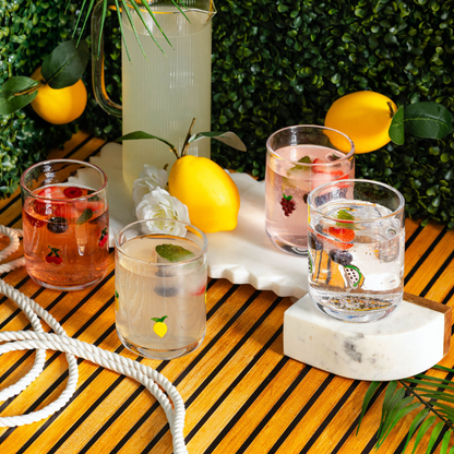 Jeanne Fitz Fruit Icon Glasses - Set of 4