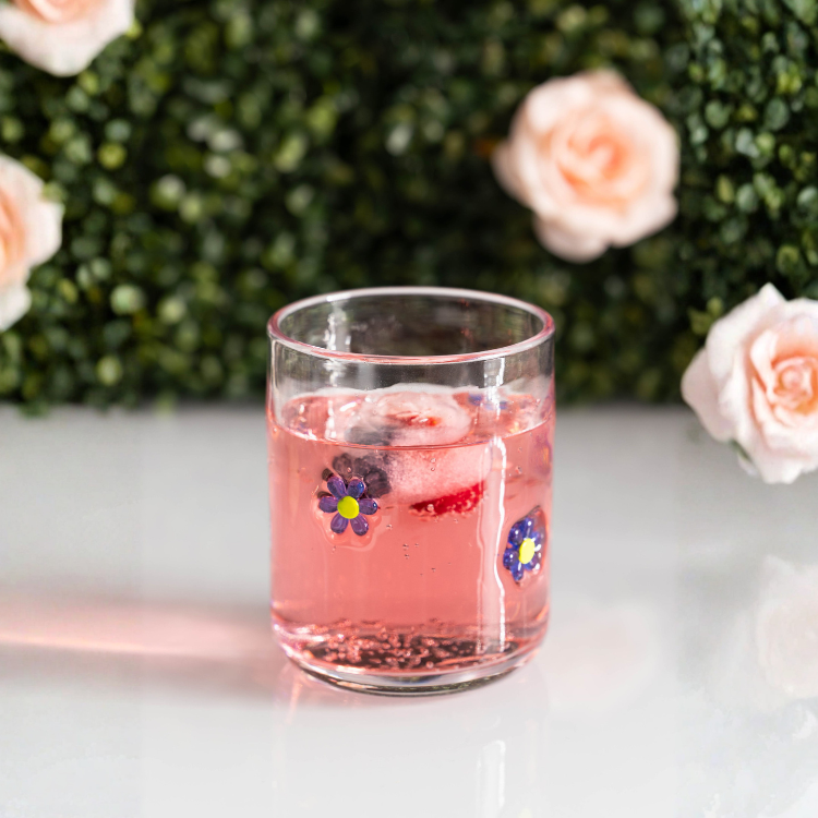 Jeanne Fitz Flower Icon Glasses - Set of 4