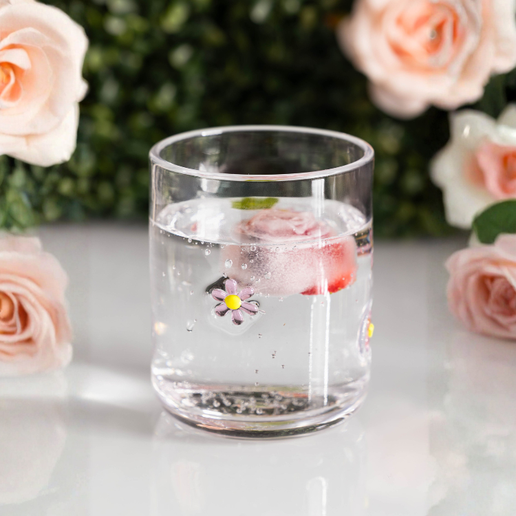 Jeanne Fitz Flower Icon Glasses - Set of 4