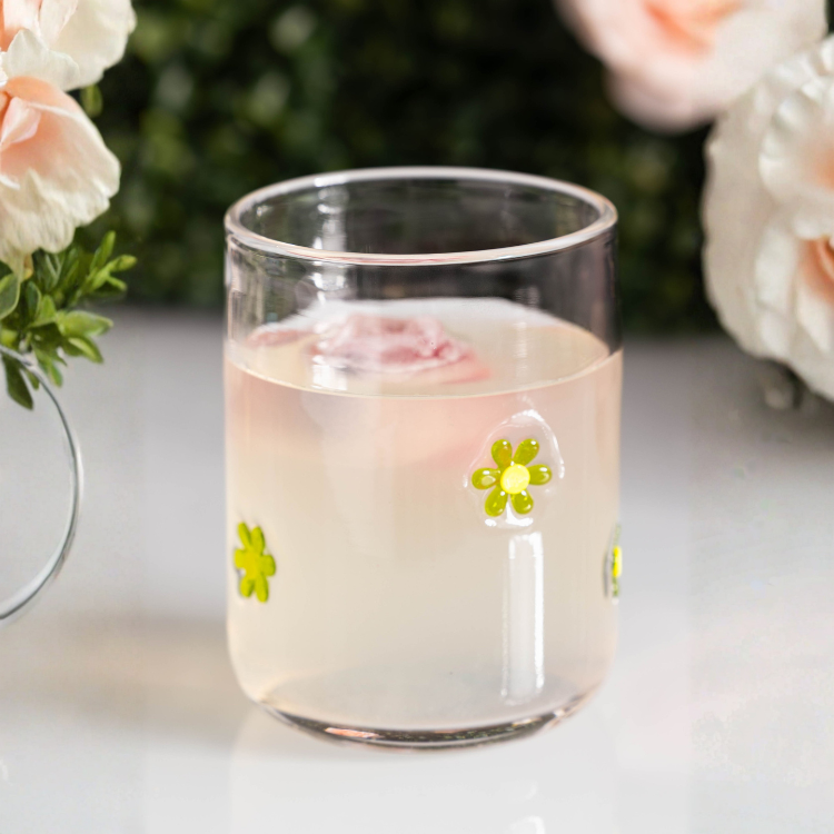 Jeanne Fitz Flower Icon Glasses - Set of 4