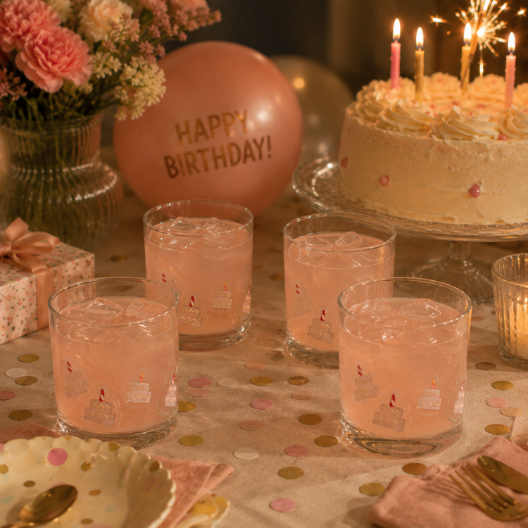 Jeanne Fitz Cake Icon Glasses -Set of 4