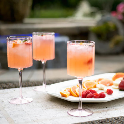 Jeanne Fitz Pink Scalloped Glassware Set