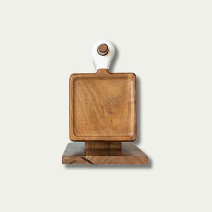 Jeanne Fitz Wood & White Collection Mini Charcuterie Boards - Set of 8