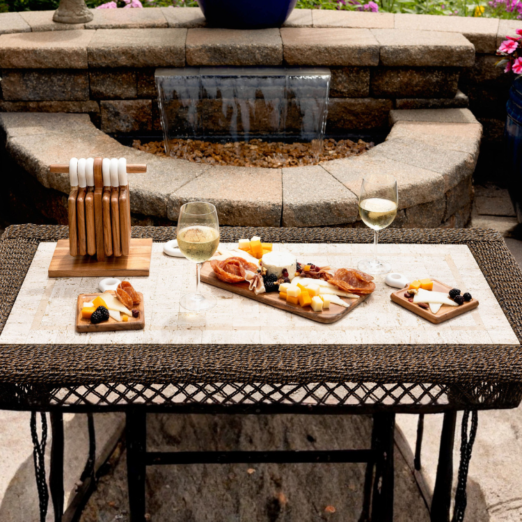Jeanne Fitz Wood & White Collection Mini Charcuterie Boards - Set of 8
