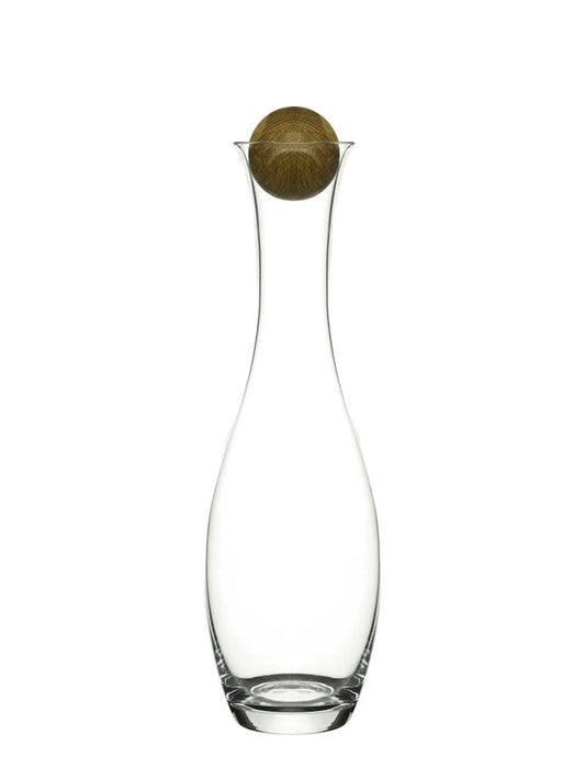 Sagaform by Widgeteer Nature Glass Water Carafe with Oak Stopper, 33oz.