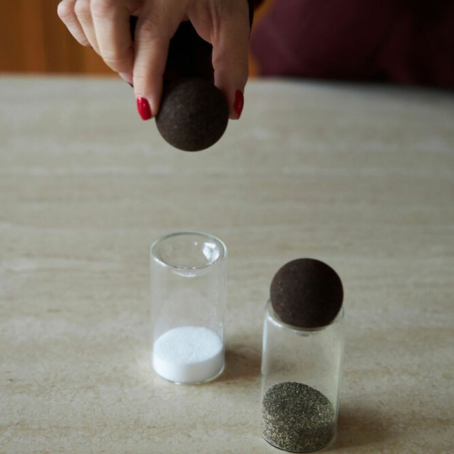 Sagaform by Widgeteer Nature Salt and Pepper Shakers with Cork Stoppers, Set of 2