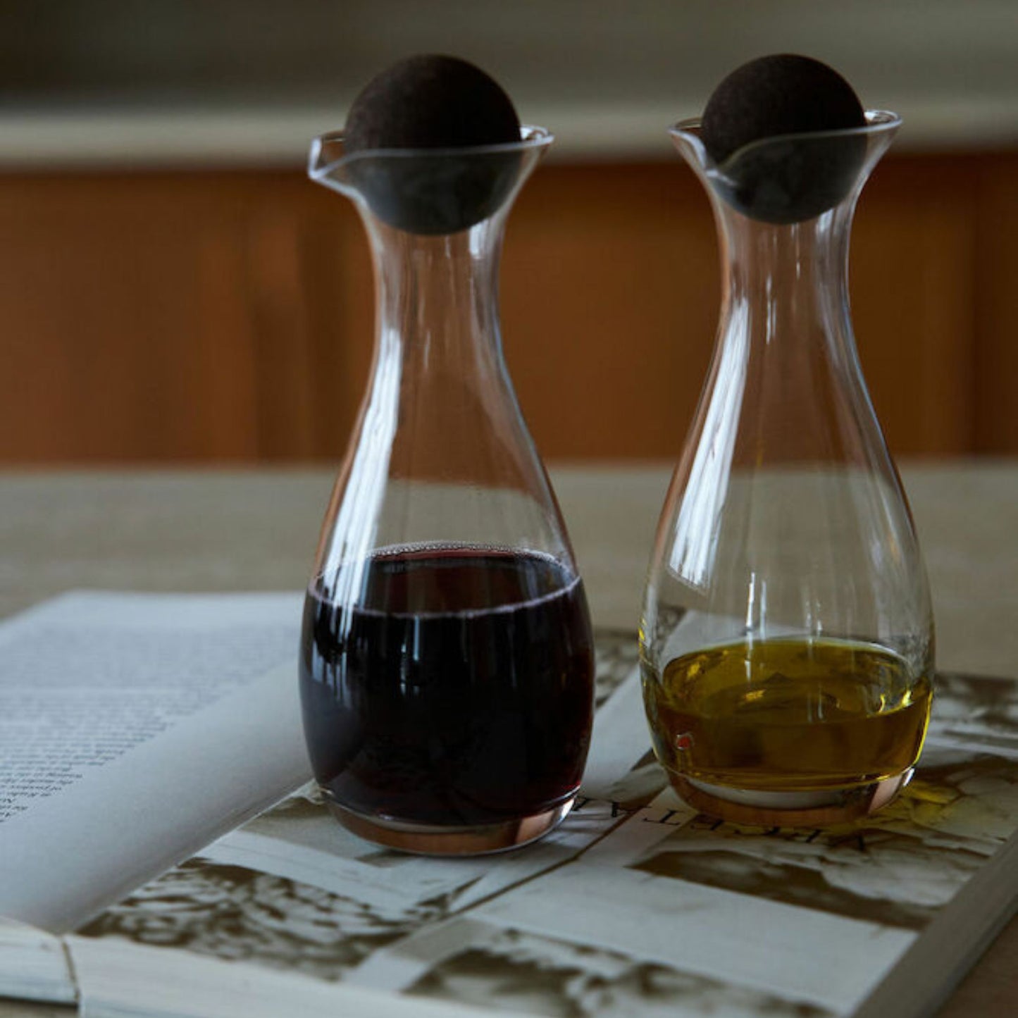 Sagaform by Widgeteer Nature Oil/Vinegar Bottles with Cork Stoppers, Set of 2