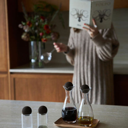 Sagaform by Widgeteer Nature Oil/Vinegar Bottles with Cork Stoppers, Set of 2